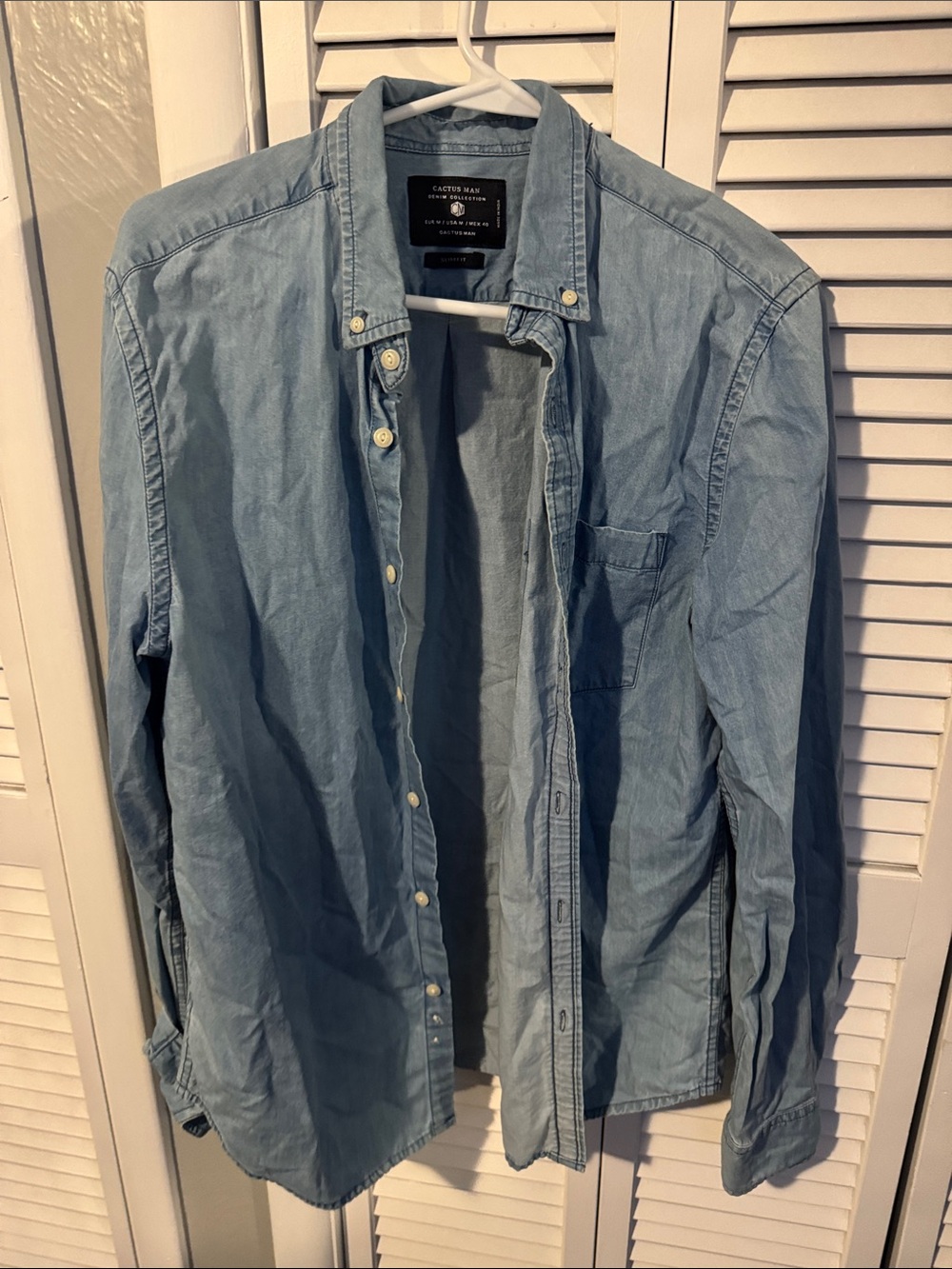 Light Blue Denim Shirt - Mens